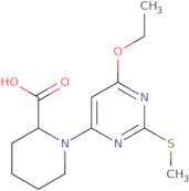 1-(6-Ethoxy-2-methylsulfanyl-pyrimidin-4-yl)-piperidine-2-carboxylic acid