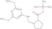 2-[(6-Methoxy-2-methylsulfanyl-pyrimidin-4-ylamino)-methyl]-pyrrolidine-1-carboxylic acid tert-b...