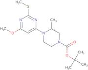 4-(6-Methoxy-2-methylsulfanyl-pyrimidin-4-yl)-3-methyl-piperazine-1-carboxylic acid tert-butyl est…