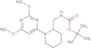 [1-(6-Methoxy-2-methylsulfanyl-pyrimidin-4-yl)-piperidin-2-ylmethyl]-carbamic acid tert-butyl ester