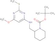 2-[(6-Methoxy-2-methylsulfanyl-pyrimidin-4-ylamino)-methyl]-piperidine-1-carboxylic acid tert-bu...