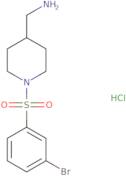 (1-((3-Bromophenyl)sulfonyl)piperidin-4-yl)methanamine hydrochloride