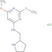 (6-Methoxy-2-methylsulfanyl-pyrimidin-4-yl)-pyrrolidin-2-ylmethyl-amine hydrochloride