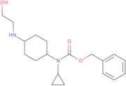 Cyclopropyl-[4-(2-hydroxy-ethylamino)-cyclohexyl]-carbamic acid benzyl ester