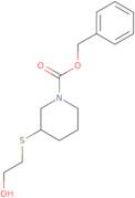 3-(2-Hydroxy-ethylsulfanyl)-piperidine-1-carboxylic acid benzyl ester