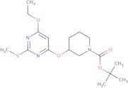 3-(6-Ethoxy-2-methylsulfanyl-pyrimidin-4-yloxy)-piperidine-1-carboxylic acid tert-butyl ester