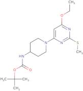 [1-(6-Ethoxy-2-methylsulfanyl-pyrimidin-4-yl)-piperidin-4-yl]-carbamic acid tert-butyl ester