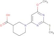 1-(6-Methoxy-2-methylsulfanyl-pyrimidin-4-yl)-piperidine-3-carboxylic acid