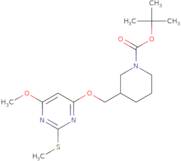 3-(6-Methoxy-2-methylsulfanyl-pyrimidin-4-yloxymethyl)-piperidine-1-carboxylic acid tert-butyl ester