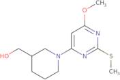 [1-(6-Methoxy-2-methylsulfanyl-pyrimidin-4-yl)-piperidin-3-yl]-methanol