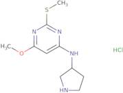 (6-Methoxy-2-methylsulfanyl-pyrimidin-4-yl)-pyrrolidin-3-yl-amine hydrochloride