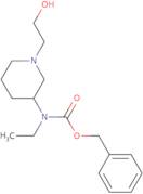 Ethyl-[1-(2-hydroxy-ethyl)-piperidin-3-yl]-carbamic acid benzyl ester