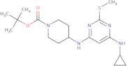 4-(6-Cyclopropylamino-2-methylsulfanyl-pyrimidin-4-ylamino)-piperidine-1-carboxylic acid tert-buty…