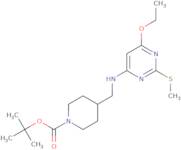 4-[(6-Ethoxy-2-methylsulfanyl-pyrimidin-4-ylamino)-methyl]-piperidine-1-carboxylic acid tert-but...