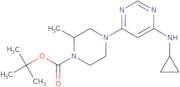 4-(6-Cyclopropylamino-pyrimidin-4-yl)-2-methyl-piperazine-1-carboxylic acid tert-butyl ester