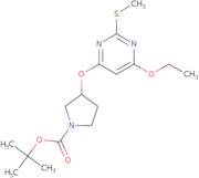 (S)-3-(6-Ethoxy-2-methylsulfanyl-pyrimidin-4-yloxy)-pyrrolidine-1-carboxylic acid tert-butyl ester