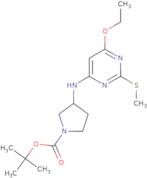 (R)-3-(6-Ethoxy-2-methylsulfanyl-pyrimidin-4-ylamino)-pyrrolidine-1-carboxylic acid tert-butyl est…