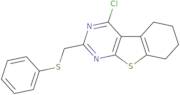 3-Chloro-5-[(phenylsulfanyl)methyl]-8-thia-4,6-diazatricyclo[7.4.0.0,2,7]trideca-1(9),2,4,6-tetrae…