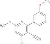 4-Chloro-6-(3-methoxyphenyl)-2-(methylthio)pyrimidine-5-carbonitrile