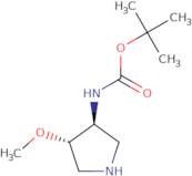 rac-tert-butyl N-[(3R,4R)-4-methoxypyrrolidin-3-yl]carbamate, trans