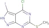 4-Chloro-3-iodo-6-(methylsulfanyl)-1H-pyrazolo[3,4-d]pyrimidine