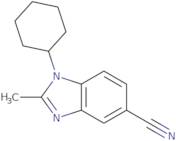 1-Cyclohexyl-2-methyl-1,3-benzodiazole-5-carbonitrile
