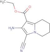 2-Amino-3-cyano-5,6,7,8-tetrahydro-indolizine-1-carboxylic acid ethyl ester