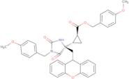 Cyclopropanecarboxylic acid, 2-[(4R)-1-[(4-methoxyphenyl)methyl]-2,5-dioxo-4-(9H-xanthen-9-ylmethyl)-4-imidazolidinyl]-, (4-methoxyp henyl)methyl ester, (1S,2S)-