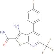 3-Amino-4-(4-fluorophenyl)-6-(trifluoromethyl)thieno[2,3-b]pyridine-2-carboxamide