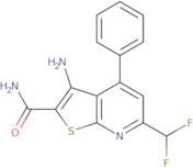 3-Amino-6-(difluoromethyl)-4-phenylthieno[2,3-b]pyridine-2-carboxamide