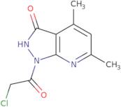 1-(2-Chloroacetyl)-4,6-dimethyl-1H,2H,3H-pyrazolo[3,4-b]pyridin-3-one