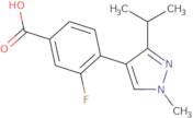 3-Fluoro-4-[1-methyl-3-(propan-2-yl)-1H-pyrazol-4-yl]benzoic acid