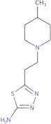 5-[2-(4-Methyl-piperidin-1-yl)-ethyl]-[1,3,4]-thiadiazol-2-ylamine