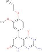 2-Amino-5-[3-methoxy-4-(prop-2-en-1-yloxy)phenyl]-3H,4H,5H,6H,7H,8H-pyrido[2,3-d]pyrimidine-4,7-di…