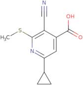 3-Cyano-6-cyclopropyl-2-(methylsulfanyl)pyridine-4-carboxylic acid