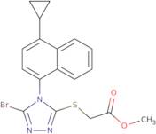 Methyl 2-(5-bromo-4-(4-cyclopropylnaphthalen-1-yl)-4H-1,2,4-triazol-3-ylthio)acetate