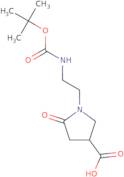 1-(2-{[(tert-Butoxy)carbonyl]amino}ethyl)-5-oxopyrrolidine-3-carboxylic acid