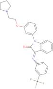 1,3-Dihydro-1-[3-[2-(1-pyrrolidinyl)ethoxy]phenyl]-3-[[3-(trifluoromethyl)phenyl]imino]-2H-indol-2…