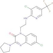 6-Chloro-1-[2-[[3-chloro-5-(trifluoromethyl)pyridin-2-yl]amino]ethyl]-3-pyrrolidin-1-ylquinoxalin-2-one