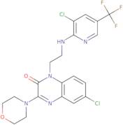 6-Chloro-1-[2-[[3-chloro-5-(trifluoromethyl)pyridin-2-yl]amino]ethyl]-3-morpholin-4-ylquinoxalin-2-one