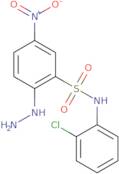 N-(2-Chlorophenyl)-2-hydrazinyl-5-nitrobenzene-1-sulfonamide