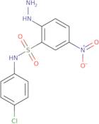 N-(4-Chlorophenyl)-2-hydrazinyl-5-nitrobenzene-1-sulfonamide