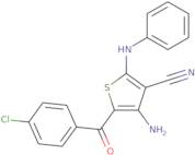 4-Amino-2-anilino-5-(4-chlorobenzoyl)-3-thiophenecarbonitrile