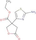 3-(2-Amino-thiazol-4-yl)-5-oxo-tetrahydro-furan-3-carboxylic acid ethyl ester