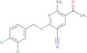 5-Acetyl-2-{[(3,4-dichlorophenyl)methyl]sulfanyl}-6-methylpyridine-3-carbonitrile