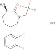(3R,6S)-3-Amino-6-(2,3-difluorophenyl)-1-(2,2,2-trifluoroethyl)azepan-2-one (hydrochloride)