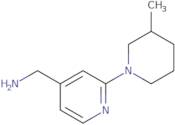 1-[2-(3-Methylpiperidin-1-yl)pyridin-4-yl]methanamine