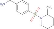 {4-[(2-Methylpiperidin-1-yl)sulfonyl]phenyl}methanamine