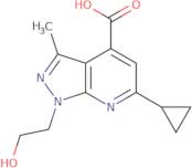 6-Cyclopropyl-1-(2-hydroxyethyl)-3-methyl-1H-pyrazolo[3,4-b]pyridine-4-carboxylic acid