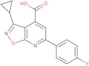 3-Cyclopropyl-6-(4-fluorophenyl)-[1,2]oxazolo[5,4-b]pyridine-4-carboxylic acid